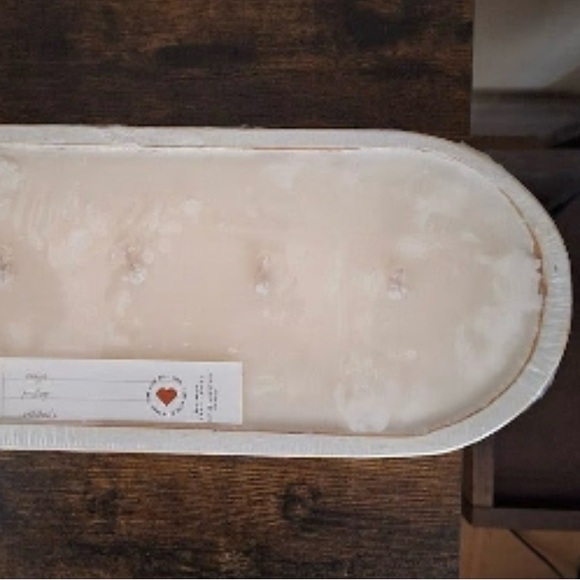 Cedar Mountain Candle Beach Linen 7 Wick White Dough Bowl Soy Candle - Picture 5 of 15